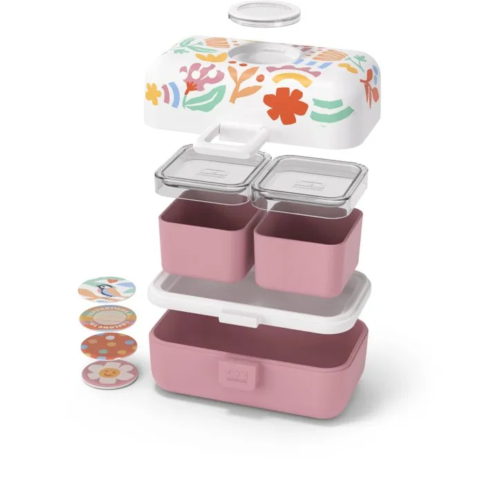 Monbento MB Tresor Papercut - Lunch Box Enfant 3 Compartiments, 800 ml, Sans BPA, Micro-ondes, Lavable Lave-vaisselle, Personnalisable
