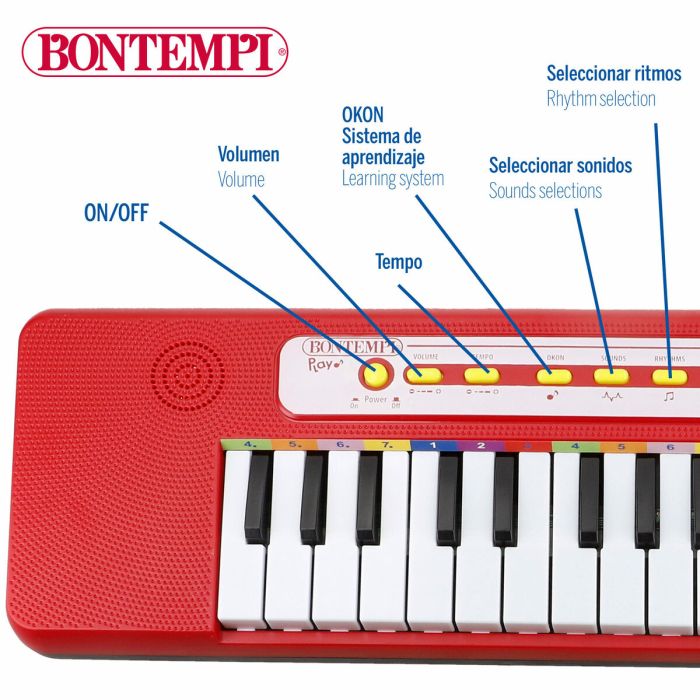 Clavier Bontempi 47 x 3,5 x 13 cm (6 Unités) 4 Clavier Bontempi 47 x 3,5 x 13 cm (6 Unités) 4