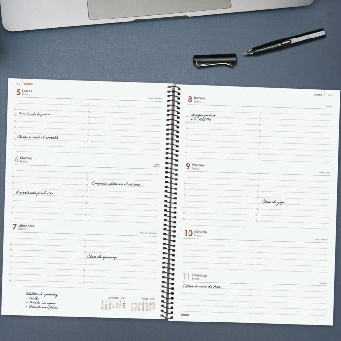 Agenda Finocam OPAQUE Noir A4 21 x 29,7 cm 2026 4