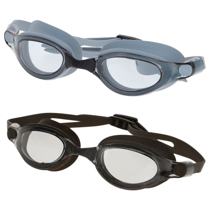 Lunettes de bain pour adultes AquaSport Noir Gris (12 Unités) 1