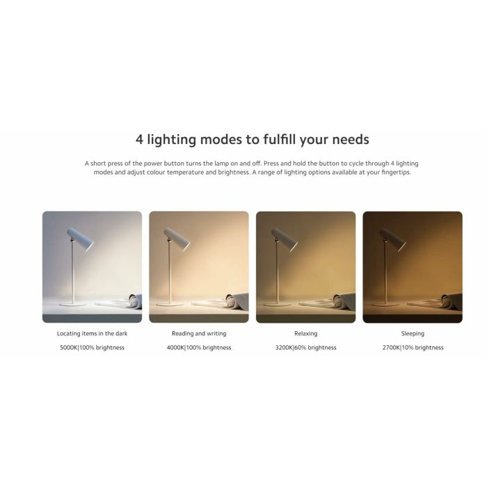 Lampe de bureau Xiaomi BHR8959GL Blanc 3,5 W 5 Lampe de bureau Xiaomi BHR8959GL Blanc 3,5 W 5