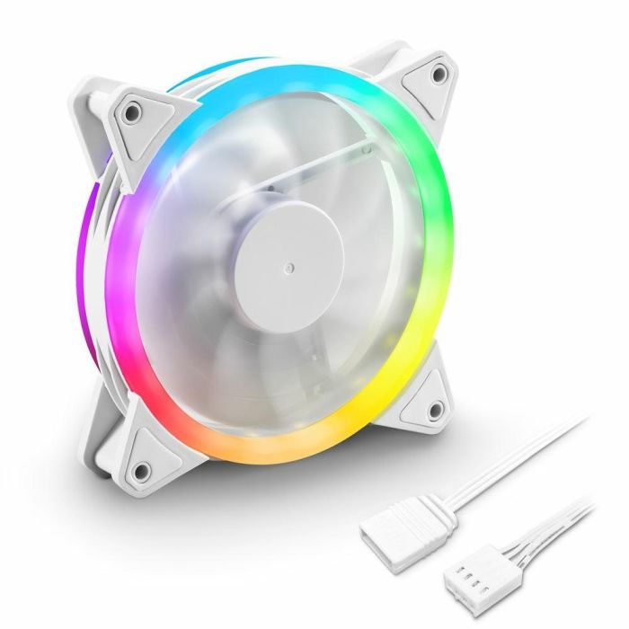 120mm Sharkoon SHARK Blades PWM RGB Fan White 1 120mm Sharkoon SHARK Blades PWM RGB Fan White 1