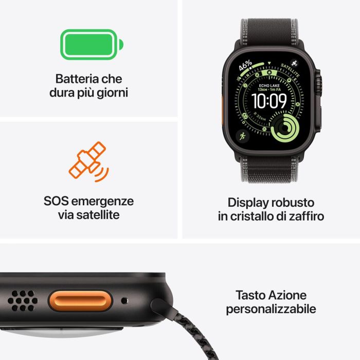 Montre intelligente Apple MF0Q4QL/A Noir 49 mm 5