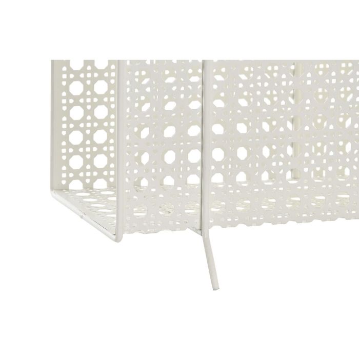 Porte-revues DKD Home Decor Blanc Naturel Métal osier Boho 36,5 x 15 x 41 cm 2