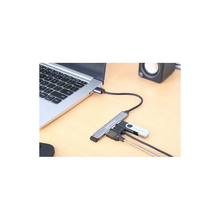 MANHATTAN 4Port USB-A Hub 3x480Mbit/s 1xGbit/s USB-A Stecker 3