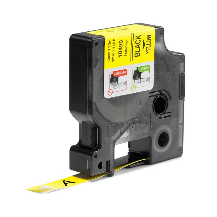 Ruban stratifié Dymo Nylon Flexible IND Multicouleur Noir/Jaune 8