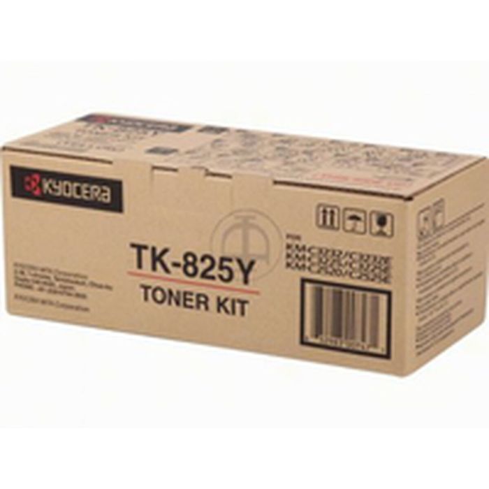 Toner original Kyocera TK-825Y Jaune Noir 1
