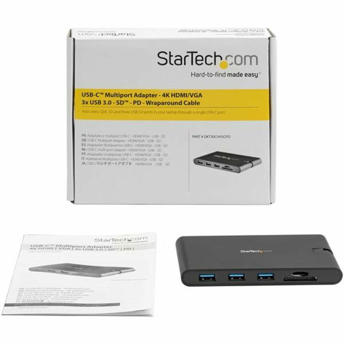 Station d'acceuil Startech DKT30CHVSCPD Noir 88 g 2 Station d'acceuil Startech DKT30CHVSCPD Noir 88 g 2