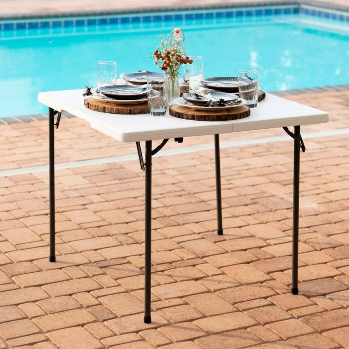 Table Piable Lifetime Blanc 86 x 74 x 86 cm 2