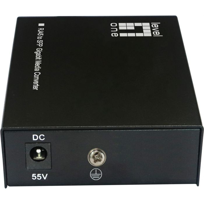 Level One GVT-2015 Convertisseur média 10/100/1000 Base-T vers SFP avec PoE+ 60W - 1 port RJ45 Gigabit et 1 port SFP