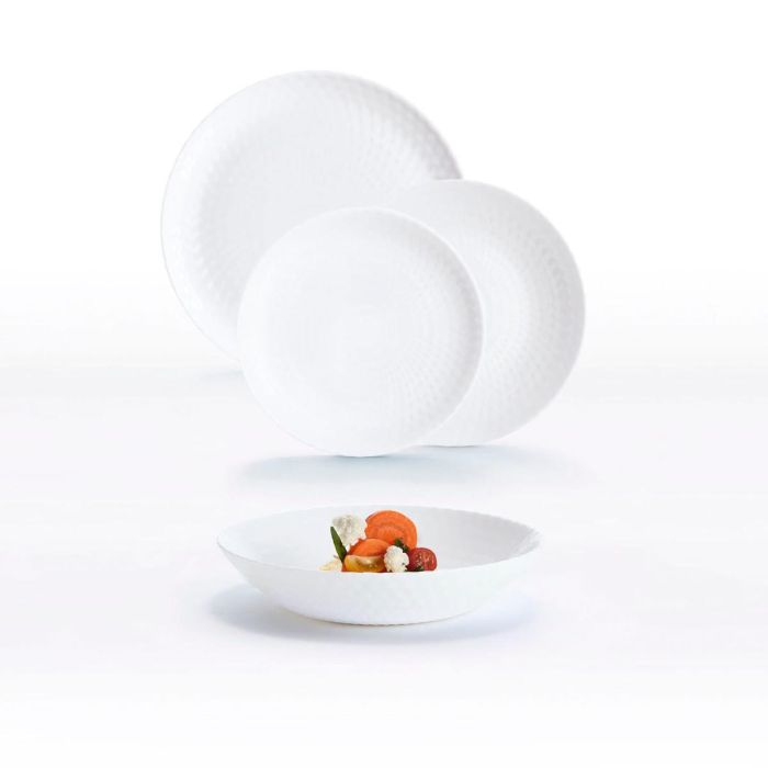 Vajilla Opal Pampille Blanco Luminarc 18 Piezas - 6 Personas 1
