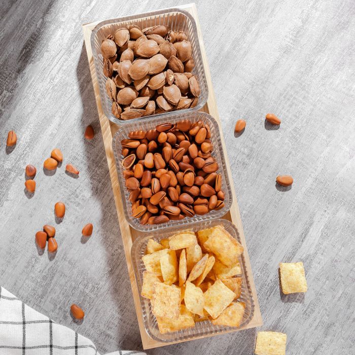 Ensemble à apértif Quid Trend Marron Transparent verre Bambou 3 Ensemble à apértif Quid Trend Marron Transparent verre Bambou 3