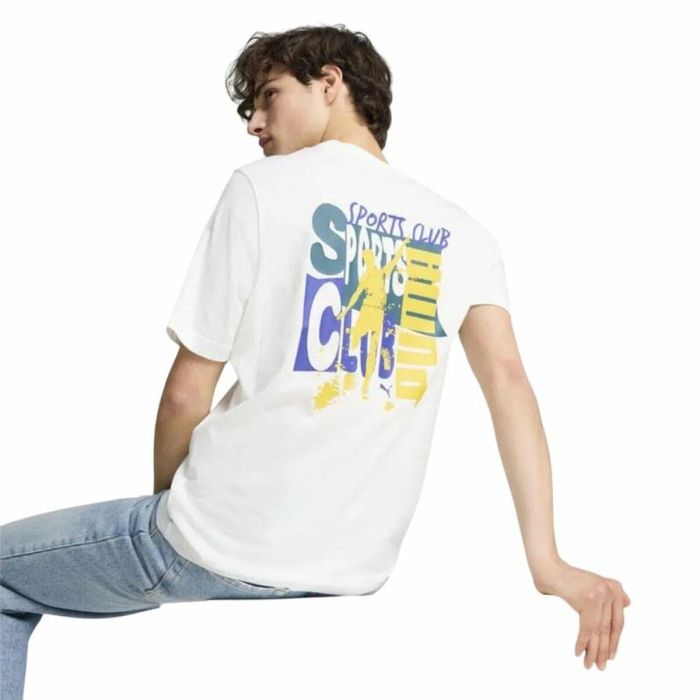 T-shirt à manches courtes homme Puma Graphics Puma Sports Club Blanc 1 T-shirt à manches courtes homme Puma Graphics Puma Sports Club Blanc 1