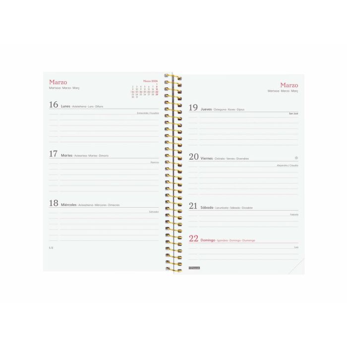 Agenda Finocam DESIGN COLLECTION Goldy 11,7 x 18,1 cm 2026 1