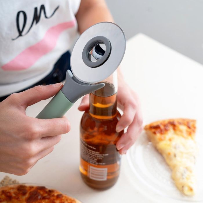 Cortador Pizza Acero Inoxidable Ozon Quid 20 cm (12 Unidades) 3