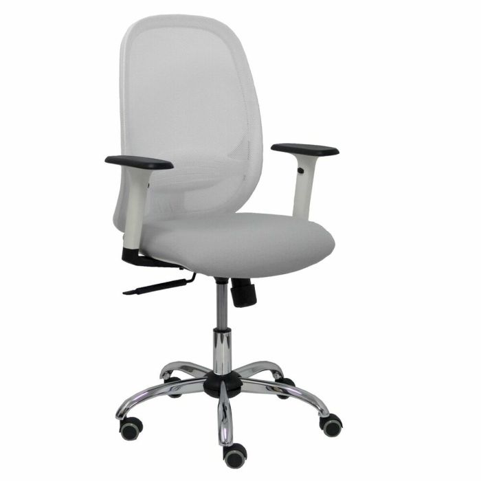 Chaise de Bureau Piqueras y Crespo 354CRRP Blanc Gris clair Avec accoudoirs