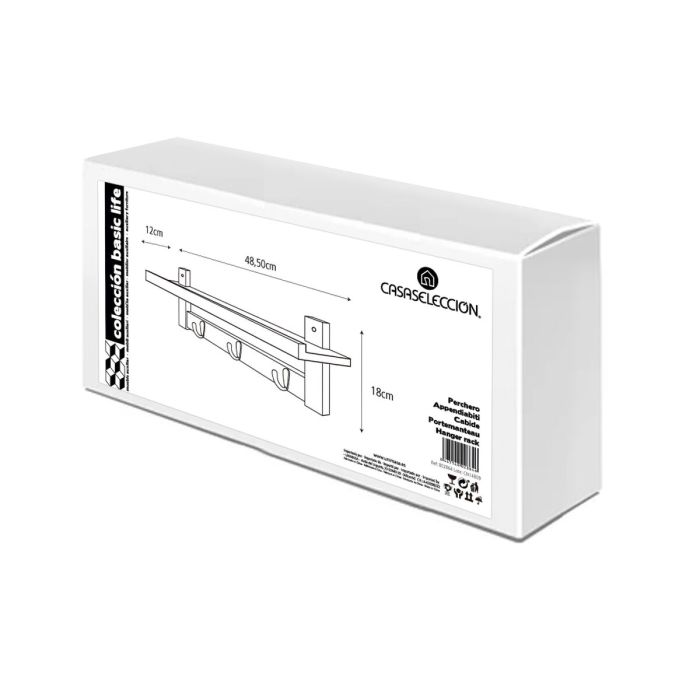 Etagère Blanc Bambou 49 x 12 x 18 cm 1