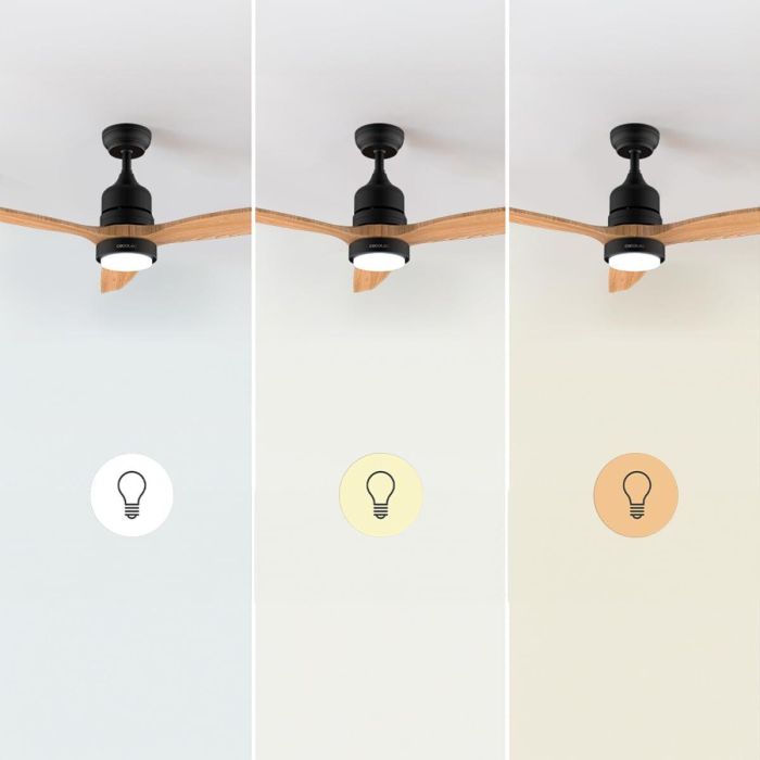 Ventilateur de Plafond avec Lumière Cecotec EnergySilence Aero 5230 18 W 40 W Noir Bois (3000-6500 K) 5