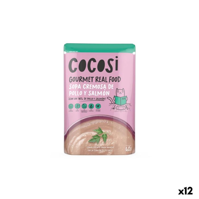 Aliments pour chat Cocosi Gourmet Real Food 40 g Saumon 12 Unités