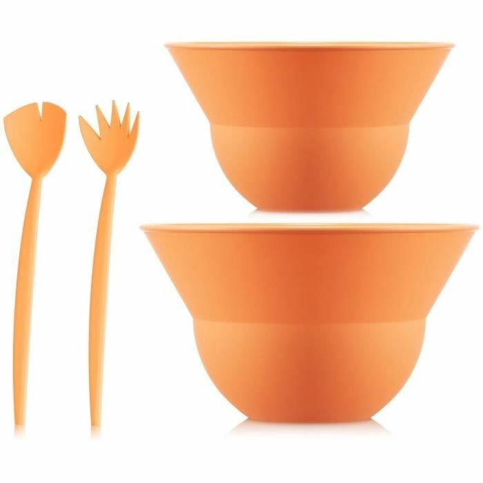 Bodum Jeu de 2 bols à salade 3 L et 4,9 L avec couverts - Bellini orange GOB0699965464592