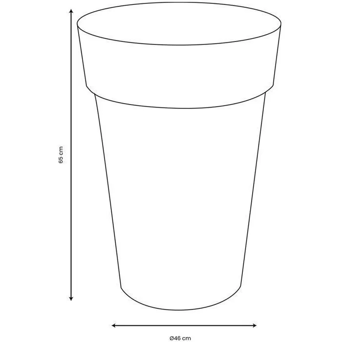 EDA - Vase Toscane Haut et Rond pour Intérieur et Extérieur, Bleu Jean, Ø 46 cm x H 65 cm, 67 Litres, Traité Anti-UV et Gélif EDA - Vase Toscane Haut et Rond pour Intérieur et Extérieur, Bleu Jean, Ø 46 cm x H 65 cm, 67 Litres, Traité Anti-UV et Gélif