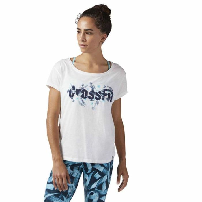 T-shirt à manches courtes femme Reebok Floral Easy Crossfit Blanc 3 T-shirt à manches courtes femme Reebok Floral Easy Crossfit Blanc 3