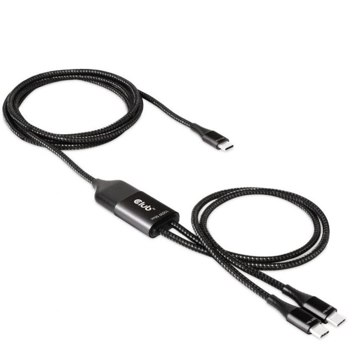 Club3D Ladekabel USB Typ C > 2x Typ C 1.83m 100W St/St 2