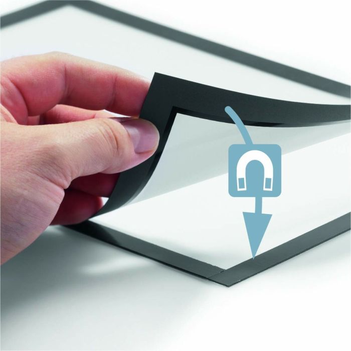 Cadre d'affichage Durable Noir Transparent Magnétique Plastique 2 Pièces 1 Cadre d'affichage Durable Noir Transparent Magnétique Plastique 2 Pièces 1