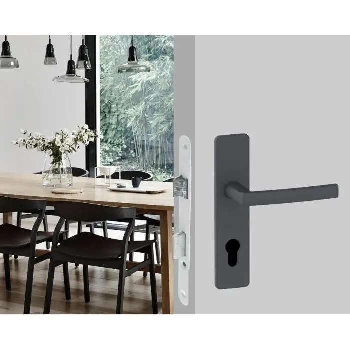 Yale Serrure encastrable Y50R-A40/B Axe 40 mm, Boîtier 135 mm, Pêne réversible, Tête ronde, Blanc 1