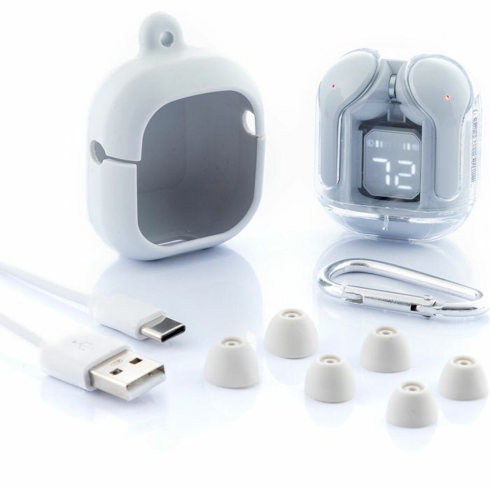 Écouteurs Sans Fil avec Étui de Charge Grey InnovaGoods 2 Écouteurs Sans Fil avec Étui de Charge Grey InnovaGoods 2
