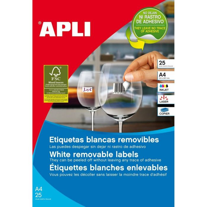 Étiquettes adhésives Apli 10198 Transparent 2