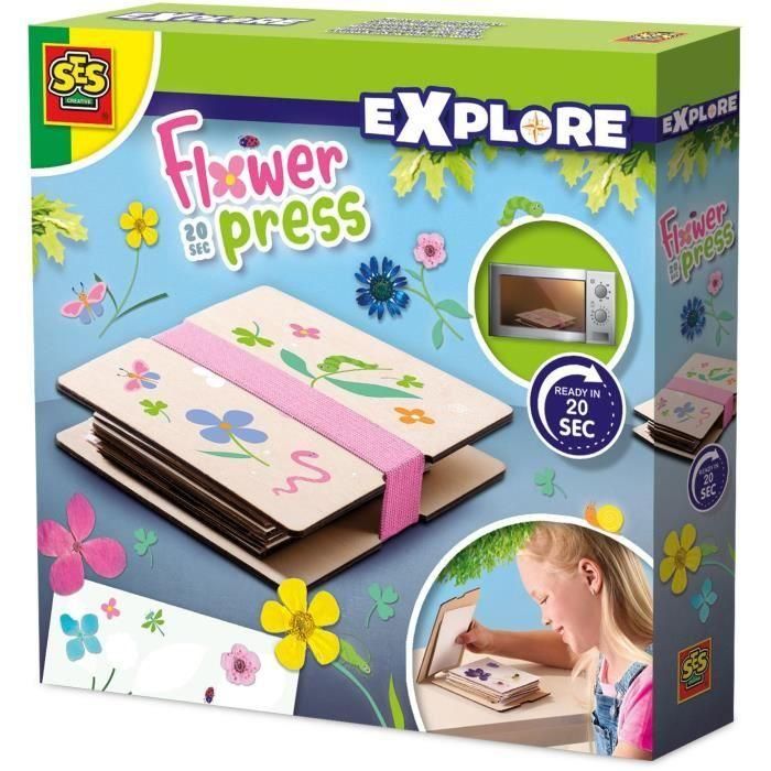 Presse-fleur 20 sec. - Loisirs créatifs - SES CREATIVE - Presse les plus belles fleurs pour des créations élégantes.