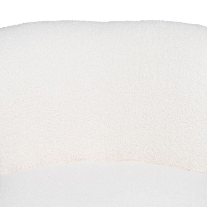 Fauteuil 62 x 75 x 74 cm Tissu Synthétique Métal Blanc