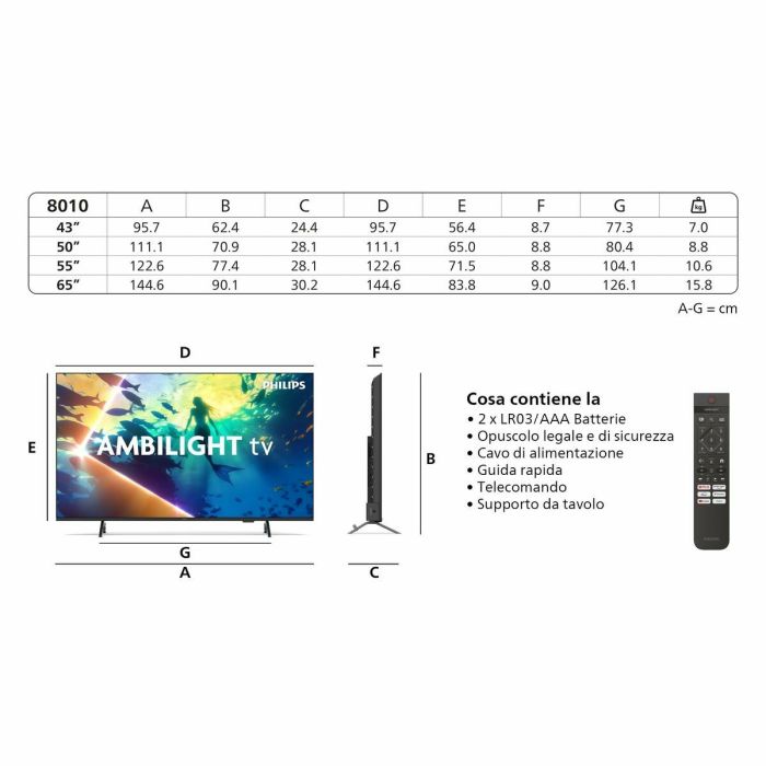 TV intelligente Philips 43PUS8010/12 43" 4K Ultra HD LED HDR 13