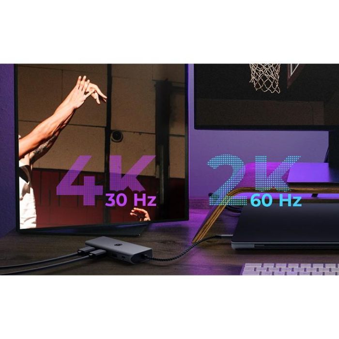 ICY BOX IB-DK4012-CPD USB-C 9-in-1 PD 100W DockingStation 4