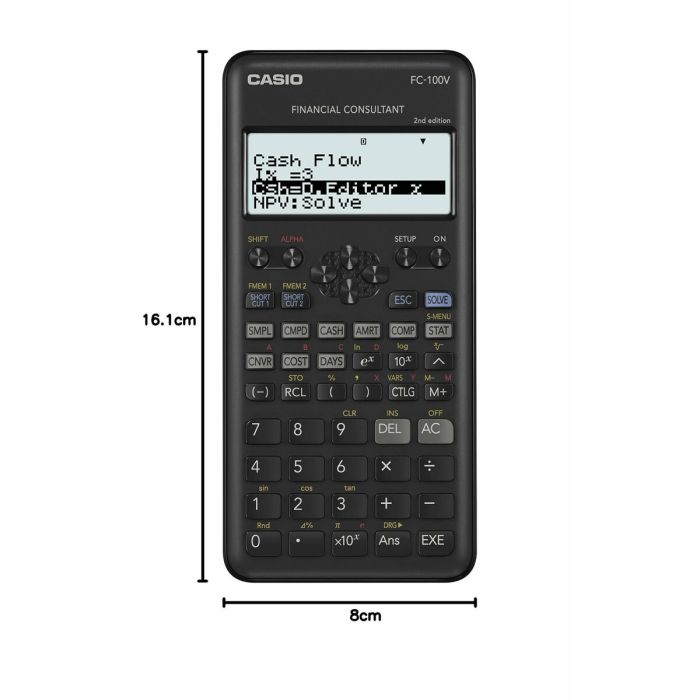 Calculatrice scientifique Casio FC-100V Noir 1 Calculatrice scientifique Casio FC-100V Noir 1