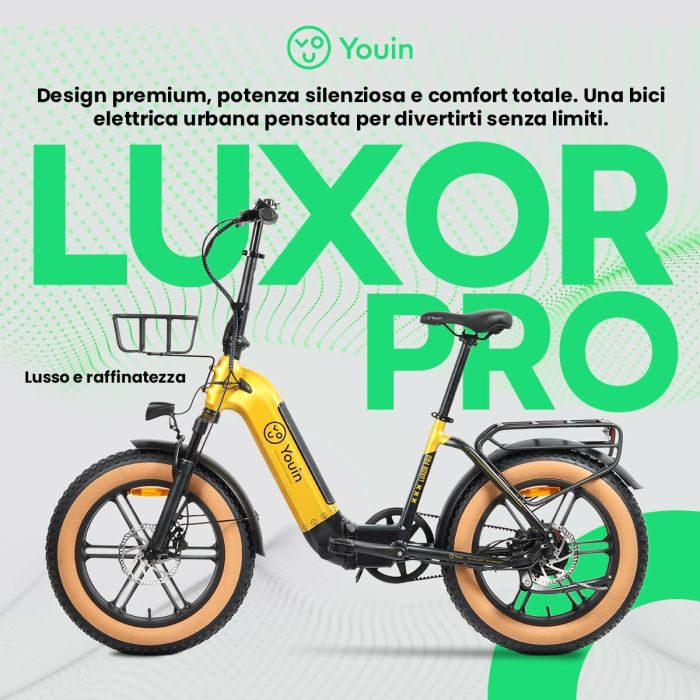 Vélo Électrique Youin BK1750 LUXOR II PRO A/N Jaune 250 W 6 Vélo Électrique Youin BK1750 LUXOR II PRO A/N Jaune 250 W 6
