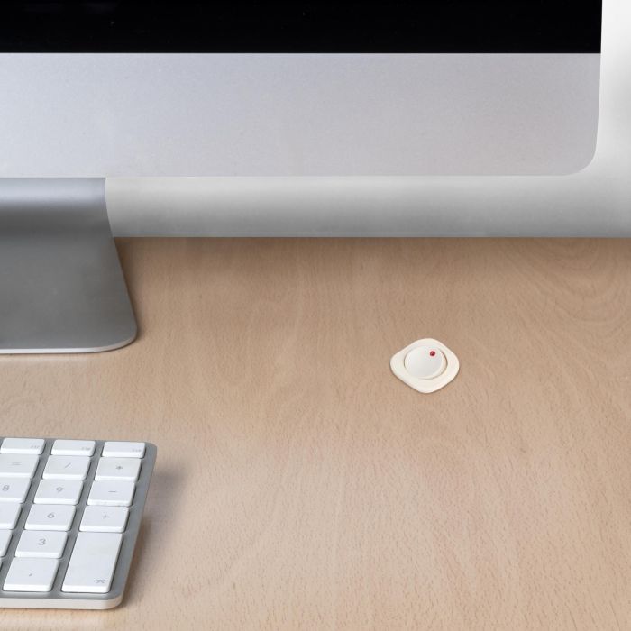 Emuca Lot de 10 interrupteurs à encastrer D21x21, Plastique, Blanc 3