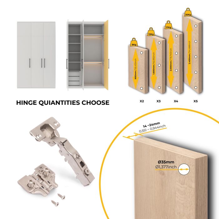 Emuca Lot de 20 charnières droites X91 avec fermeture amortie et embases euro, hauteur 0, acier, nickelé 6 Emuca Lot de 20 charnières droites X91 avec fermeture amortie et embases euro, hauteur 0, acier, nickelé 6