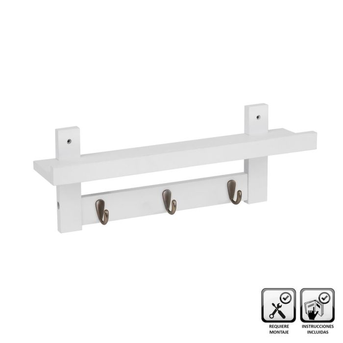 Etagère Blanc Bambou 49 x 12 x 18 cm 5