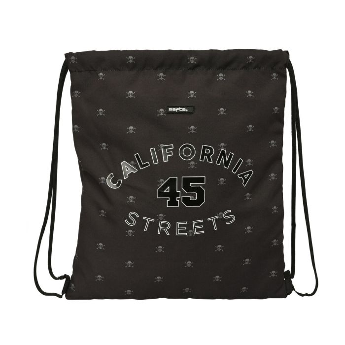 Sac à dos serré par des ficelles Safta California Noir 35 x 40 x 1 cm 0 Sac à dos serré par des ficelles Safta California Noir 35 x 40 x 1 cm 0