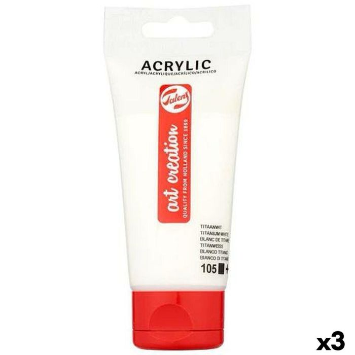 Peinture acrylique Talens Blanc 75 ml (3 Unités)