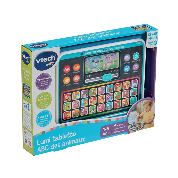 VTECH BABY - Lumi tablette ABC animaux, tablette interactive lumineuse sans écran avec clavier ABC pour enfants de 1 à 5 ans VTECH BABY - Lumi tablette ABC animaux, tablette interactive lumineuse sans écran avec clavier ABC pour enfants de 1 à 5 ans