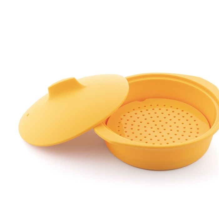 Cuiseur à Vapeur en Silicone Multifonction avec Recettes Silicotte InnovaGoods 3