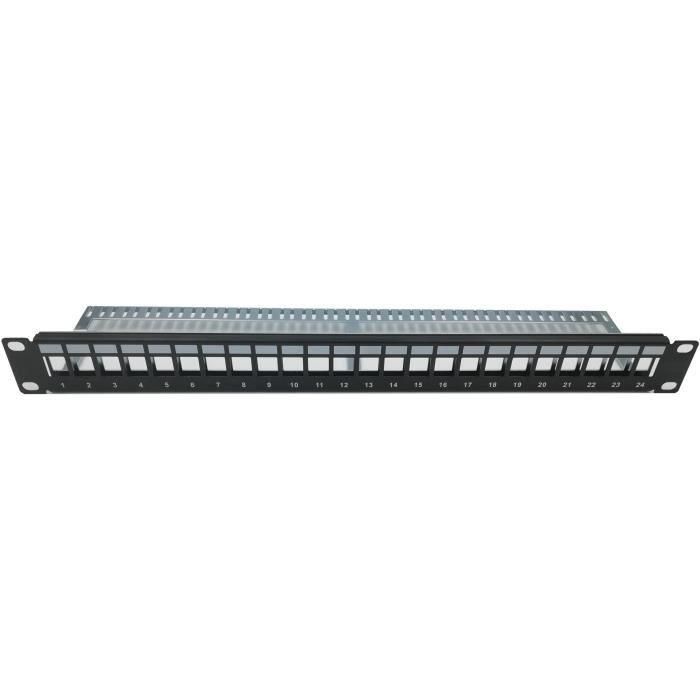 Panneau de brassage 24 ports + 24 noyaux keystone RJ45 Cat.6a - LINEAIRE - KIT5024AS - Courts - Blindés 3 Panneau de brassage 24 ports + 24 noyaux keystone RJ45 Cat.6a - LINEAIRE - KIT5024AS - Courts - Blindés 3
