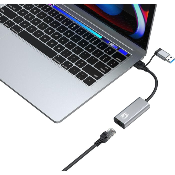 Adapter USB-C + USB-A -> RJ45 10/100/1000/2500 gr 3