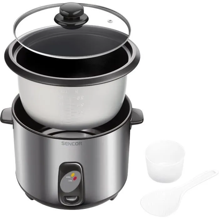 Sencor SRM 2800SS Cuiseur à Riz 2.8 L, Inox, Fonction Maintien au Chaud, Arret Automatique, 1000 W