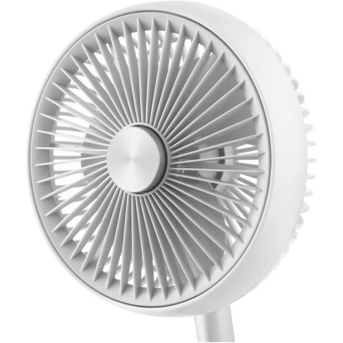 Sencor SFE 0773WH Ventilateur de bureau sans fil pliable, 18 cm, 4 vitesses, 15 h autonomie, batterie 4000 mAh, chargement USB-C, 36 dB