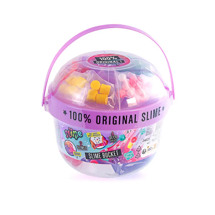 Canal Toys - So Slime - Slime Bucket SSC 393 - Coffret de 2 Slimes Géantes avec Décorations - Jeu Créatif à Collectionner - Dès 6 ans