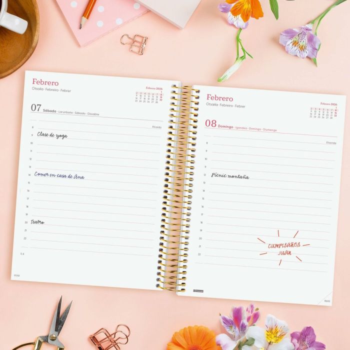 Agenda Finocam DESIGN COLLECTION Flora A5 15,5 x 21,2 cm 2026 2